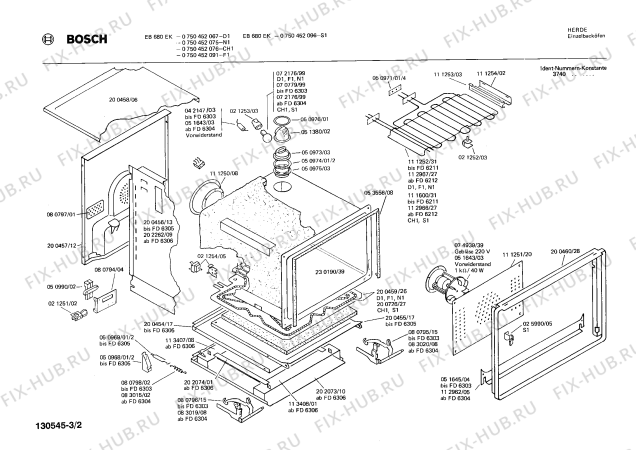 Взрыв-схема плиты (духовки) Bosch 0750452075 EB680EK - Схема узла 02