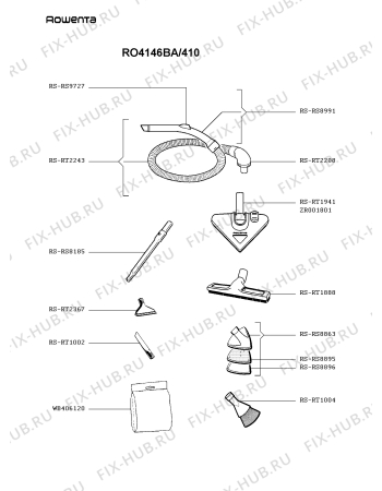 Взрыв-схема пылесоса Rowenta RO4146BA/410 - Схема узла VP002659.9P2