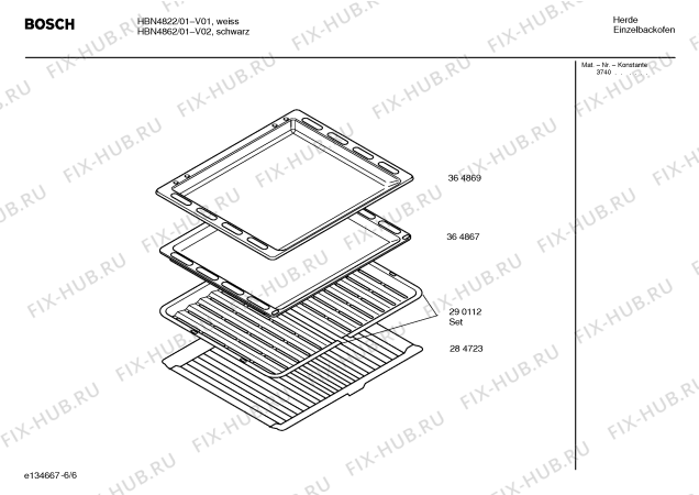 Схема №4 HBN4862 с изображением Инструкция по эксплуатации для плиты (духовки) Bosch 00583690