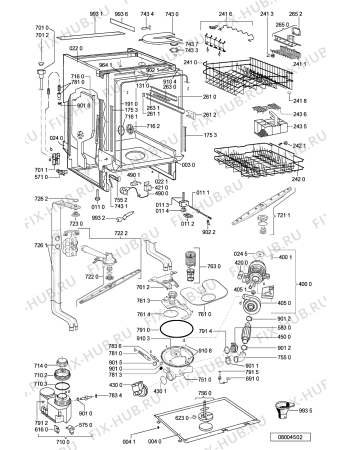Схема №1 ADG 6450/2 IX с изображением Обшивка для электропосудомоечной машины Whirlpool 481245372806