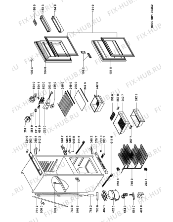 Схема №1 ARL 756/1 с изображением Ящичек для холодильника Whirlpool 481941879739