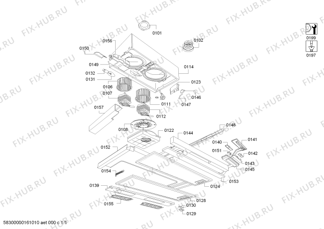 Схема №1 3BT732N с изображением Выдвижной ящик для вытяжки Bosch 00689894