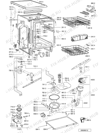 Схема №1 ADP 4440 WH с изображением Обшивка для посудомоечной машины Whirlpool 481245373788