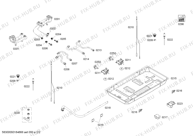 Схема №1 ER71233MP с изображением Трубка горелки для духового шкафа Siemens 12006688