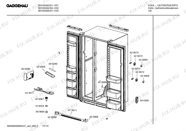 Схема №6 SK535263 с изображением Панель для холодильника Bosch 00441035