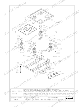 Схема №5 BEKO BCS 5644 (7716688300) с изображением Корпусная деталь для электропечи Beko 419181070
