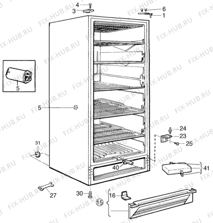 Взрыв-схема холодильника Elektro Helios FG291-2 - Схема узла C10 Cabinet