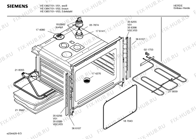 Схема №2 HE13857 с изображением Инструкция по эксплуатации для плиты (духовки) Siemens 00583688