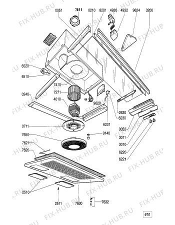 Схема №1 DNI 2263 DNI 2263 WH с изображением Фильтр для электровытяжки Whirlpool 481945858314