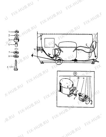 Взрыв-схема холодильника Electrolux TC1083 - Схема узла Cooling system 017