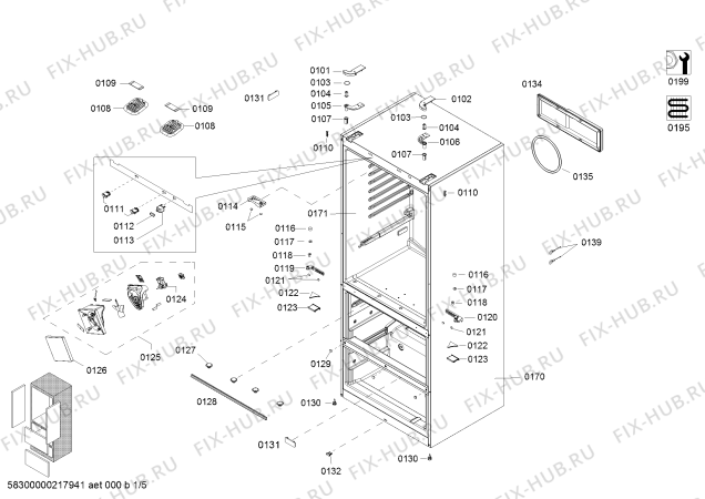 Схема №4 KM48ES20TI с изображением Клейкая лента для холодильника Siemens 00627960