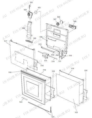 Взрыв-схема посудомоечной машины Gorenje D1876 UK   -Black SI (900001691, DW954) - Схема узла 04
