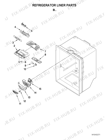 Схема №3 5GBL22PRAA с изображением Сенсорная панель для холодильника Whirlpool 482000095115