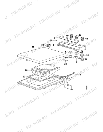 Взрыв-схема стиральной машины Zanussi TL1093V - Схема узла Command panel 037