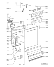 Схема №1 GSFK 2584 WS с изображением Панель для посудомоечной машины Whirlpool 481245371263