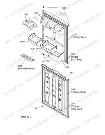 Схема №3 FFM70A (F031428) с изображением Запчасть для холодильной камеры Indesit C00218846
