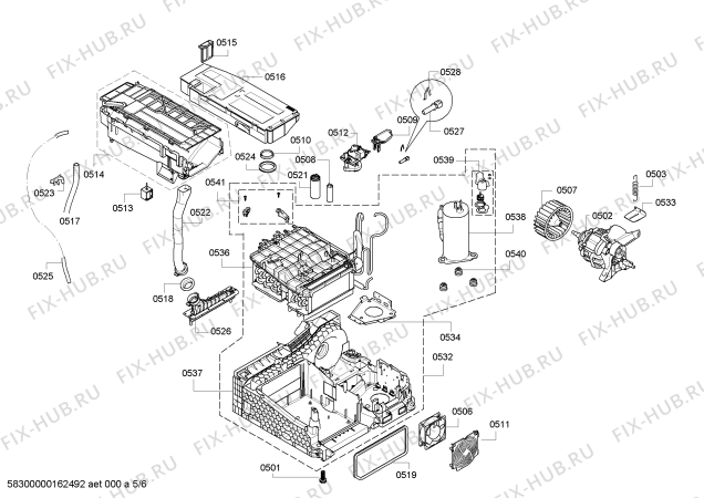 Схема №2 WT46W540FF iQ700 selfCleaning condenser с изображением Труба для электросушки Siemens 00700244