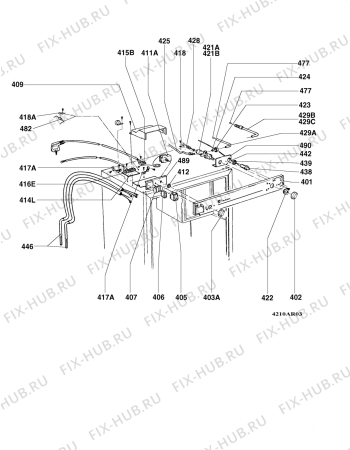 Взрыв-схема холодильника Electrolux RM4230L - Схема узла Armature/fitting