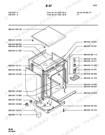 Взрыв-схема посудомоечной машины Electrolux ESF675  WEISS - Схема узла Section2