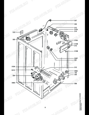 Взрыв-схема стиральной машины Privileg DYNAMIC6816, 20209 - Схема узла Electrical equipment 268