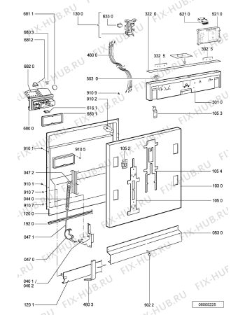 Взрыв-схема посудомоечной машины Indesit DWHB10W7 (F092222) - Схема узла