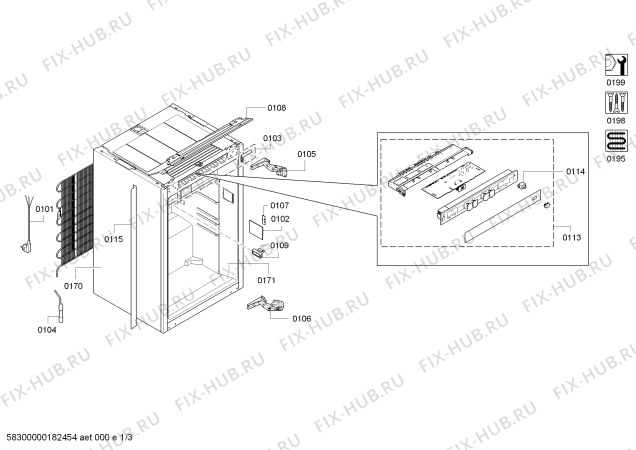 Схема №2 GI7413C30Y с изображением Планка для холодильника Bosch 00712805