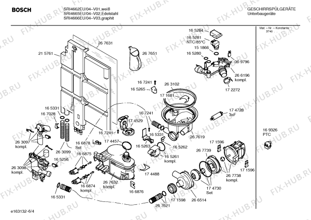 Схема №4 SRS5602 с изображением Инструкция по эксплуатации для посудомоечной машины Bosch 00528976