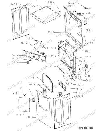 Схема №2 AWZ3520WP (F090192) с изображением Наставление для стиралки Indesit C00372068