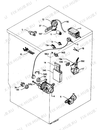 Взрыв-схема стиральной машины Zanussi ZF72.85 - Схема узла Electrical equipment