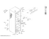Схема №3 3KF6860W с изображением Дверь морозильной камеры для холодильной камеры Bosch 00714564