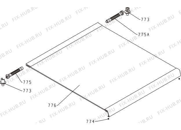 Схема №1 SMZ6657WH (181991, K44E2-244VD) с изображением Дверца для электропечи Gorenje 245415