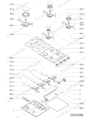 Схема №1 AKM 212/AR с изображением Затычка для электропечи Whirlpool 481944239189