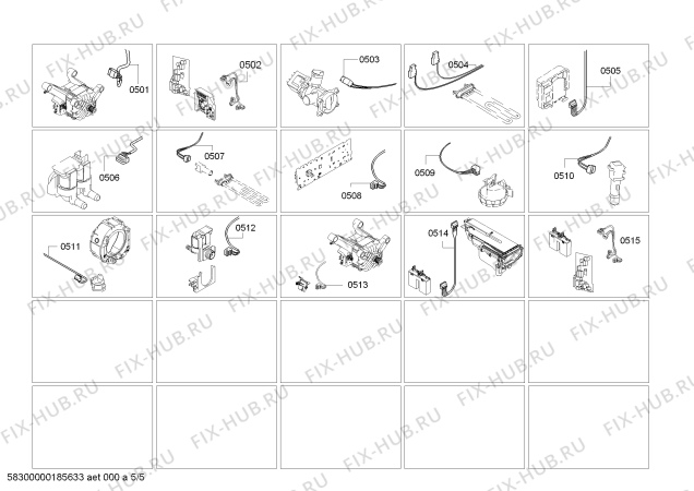 Схема №2 WM4UH641ES с изображением Набор роликов для стиралки Siemens 00774164