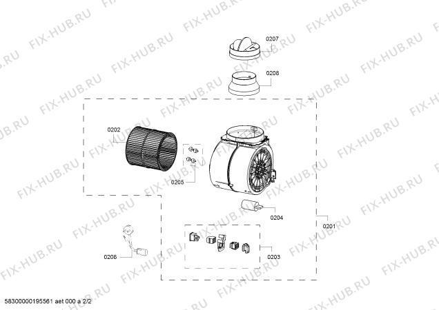 Схема №1 LC56KA270 Siemens с изображением Мотор вентилятора для вытяжки Bosch 00772692