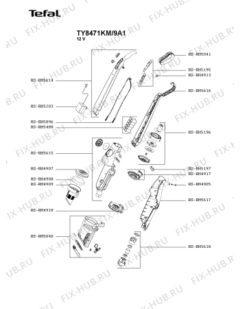 Схема №1 TY8471KM/9A1 с изображением Ручка для мини-пылесоса Tefal RS-RH5614