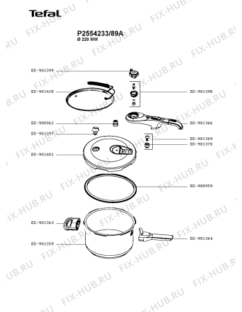 Схема №1 P2534231/89A с изображением Кастрюля для духовки Tefal SS-980959