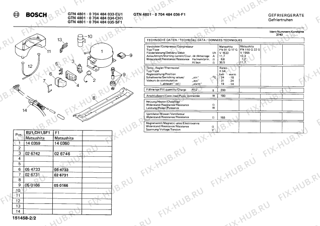 Взрыв-схема холодильника Bosch 0704484033 - Схема узла 02