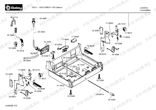 Взрыв-схема посудомоечной машины Balay 3VI211BB VI211 - Схема узла 05