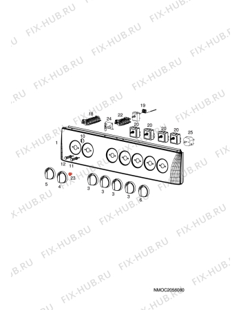 Взрыв-схема комплектующей Rosenlew RTK500 - Схема узла H10 Control Panel