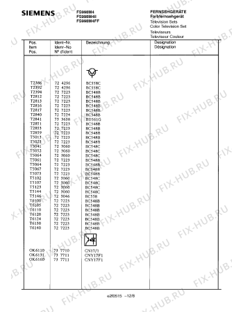 Схема №4 FS998M4II с изображением Инструкция по эксплуатации для жк-телевизора Siemens 00530655