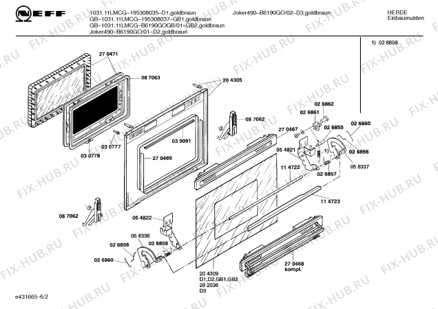 Схема №3 HR77020 с изображением Сопротивление для духового шкафа Bosch 00031611