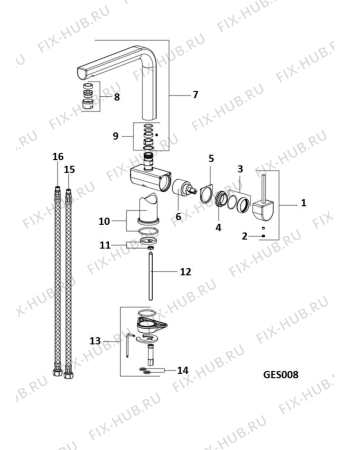 Схема №1 MC1LPAVHA (F076776) с изображением Ручка для смешивателя Indesit C00289859