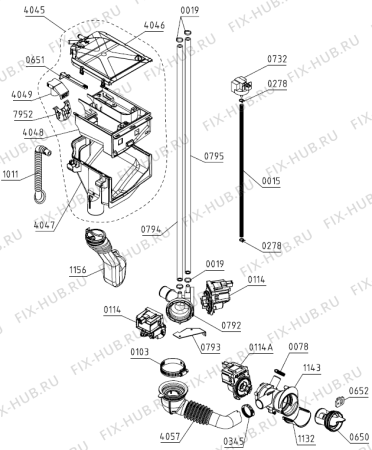 Взрыв-схема стиральной машины Gorenje W1E70S2/RV (731132, PS15/22101) - Схема узла 05