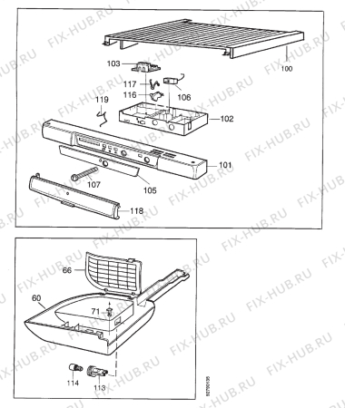 Взрыв-схема холодильника Electrolux ER8319C - Схема узла Section 5