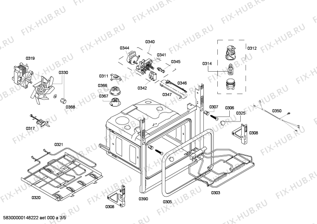 Взрыв-схема плиты (духовки) Bosch HBB73C451E Horno.bosch.py.2d.B4.E3_CIF.pta_carr.inx - Схема узла 03