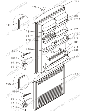 Схема №2 RK6285OA-L (226650, HZS2866) с изображением Дверца для холодильной камеры Gorenje 228667