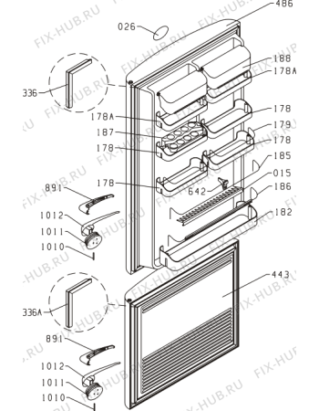 Схема №2 RK6286OB (180819, HZS2866) с изображением Дверца для холодильной камеры Gorenje 181592