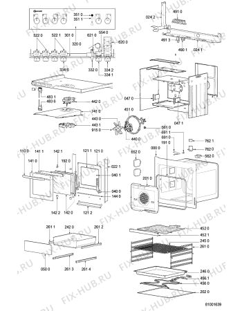 Схема №1 CKH 3482 SW с изображением Переключатель для плиты (духовки) Whirlpool 481241278646