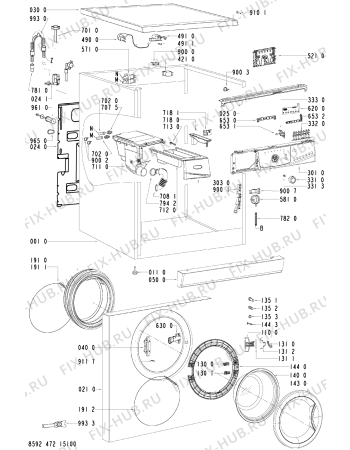 Схема №2 AWOD5316 (F091472) с изображением Инструкция по обслуживанию для стиральной машины Indesit C00369077