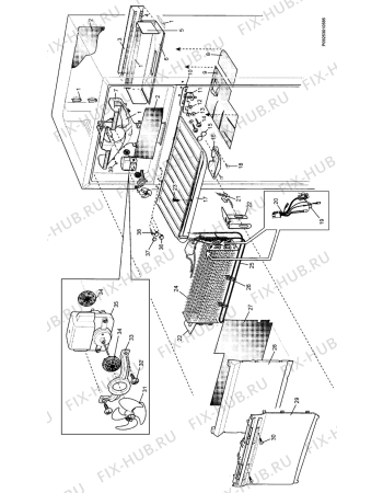 Взрыв-схема холодильника Zanussi Electrolux ZTX410W - Схема узла Section 3